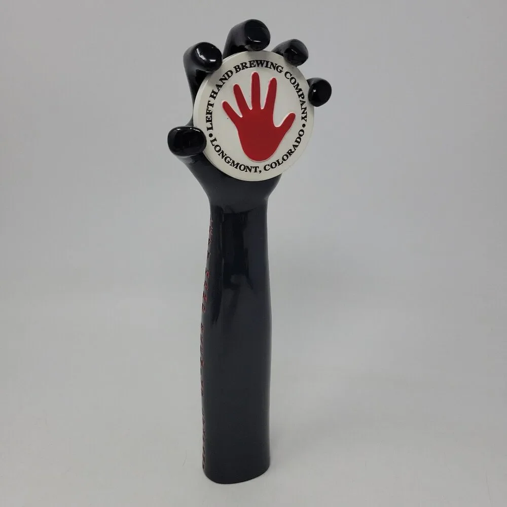 Left Hand Brewing Craft Beer Bar Tap Handle Kegerator Black Red 10